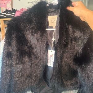 Women's Black Faux Fur Jacket
